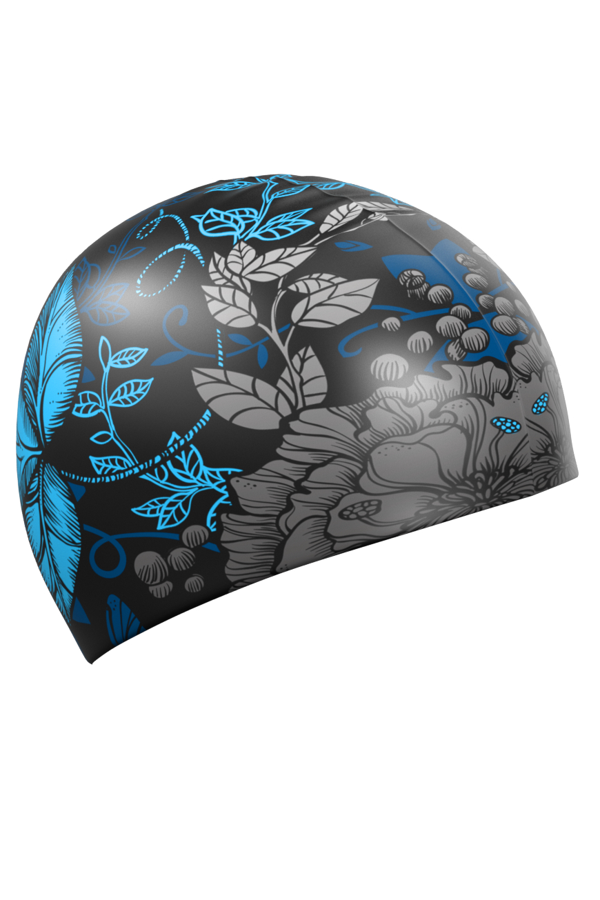 

Шапочка для плавания Mad Wave Fleur black