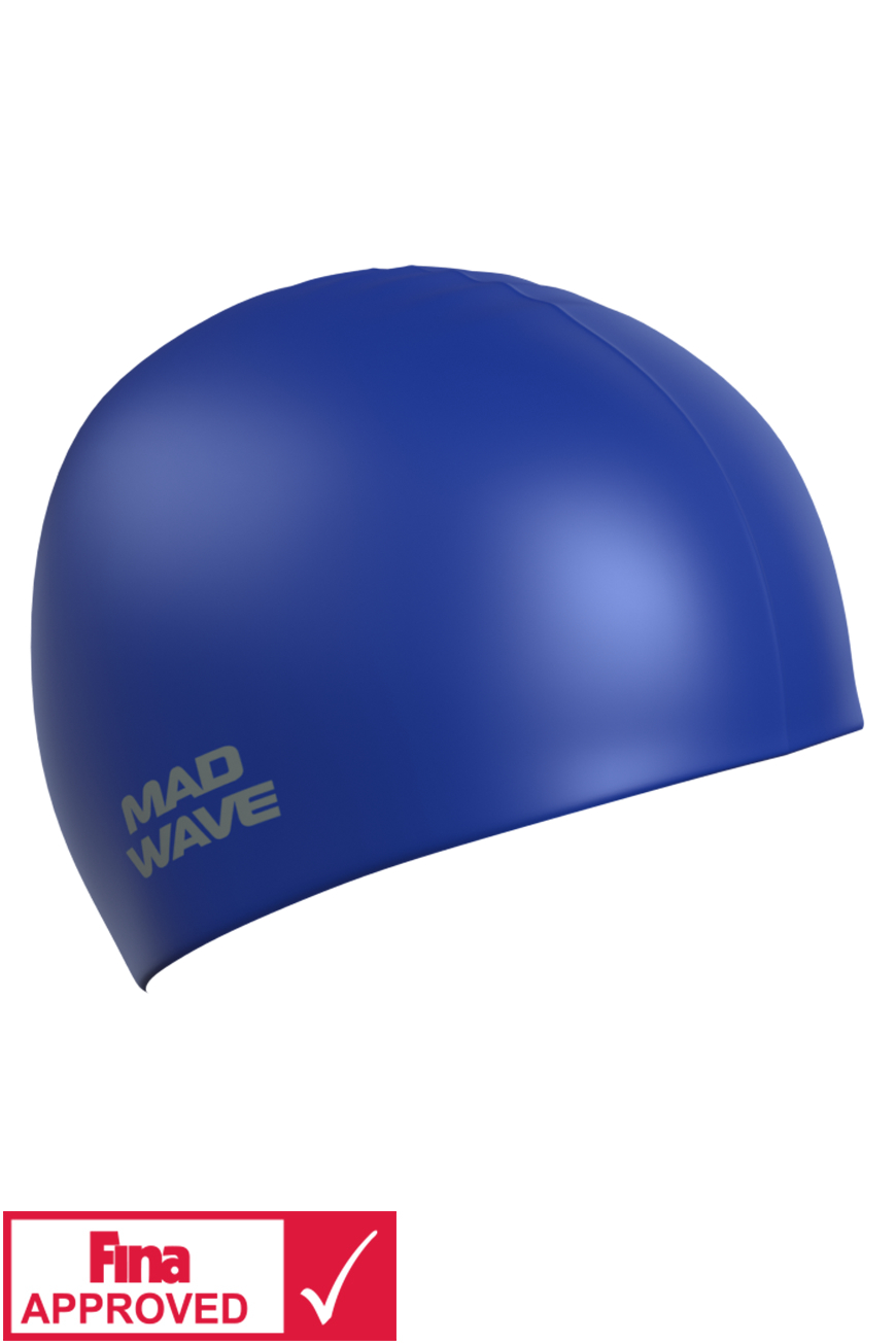 фото Шапочка для плавания madwave intensive silicone solid blue