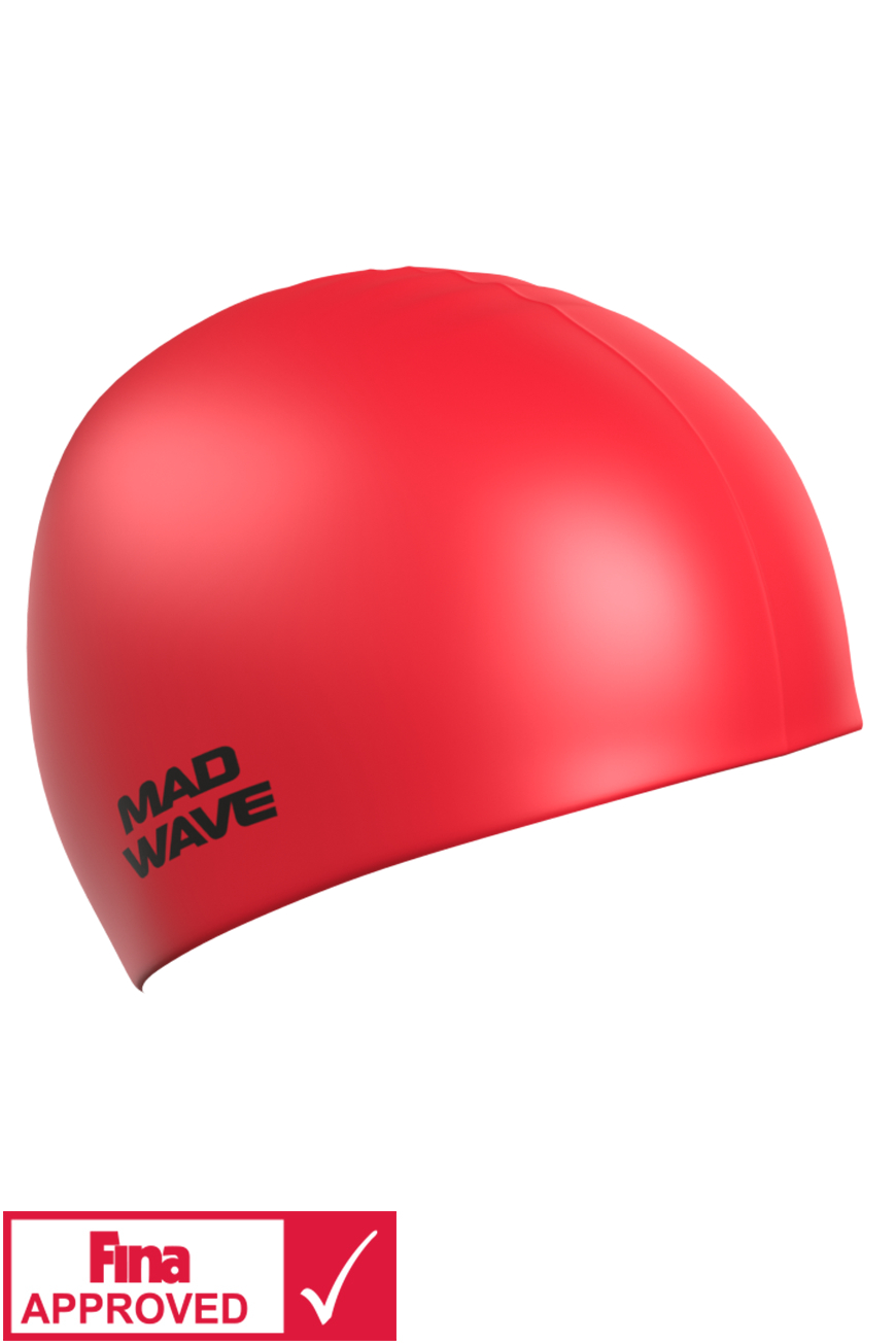 фото Шапочка для плавания madwave intensive silicone solid red