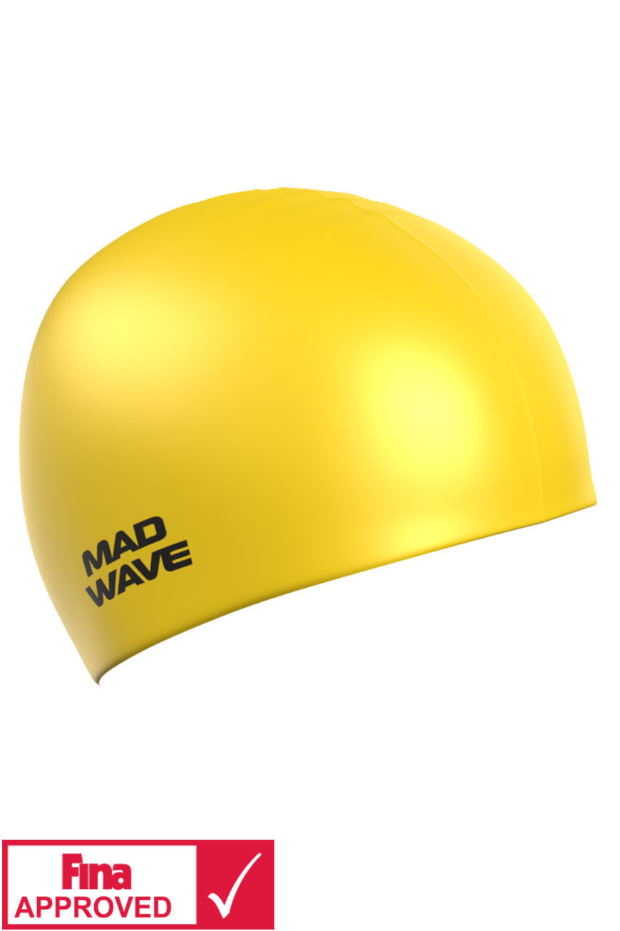 фото Шапочка для плавания madwave intensive silicone solid yellow