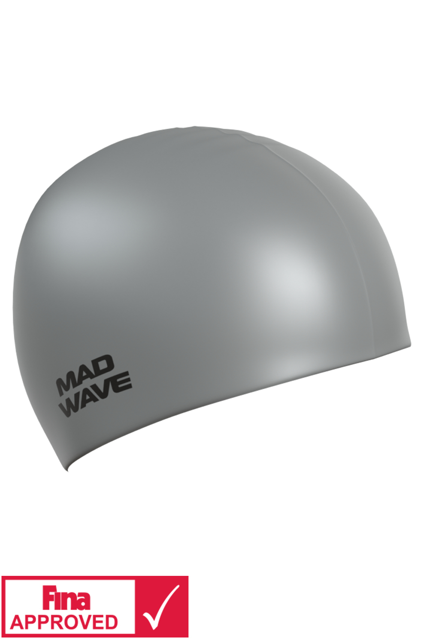 

Шапочка для плавания Mad Wave Intensive Silicone Solid grey, Серый