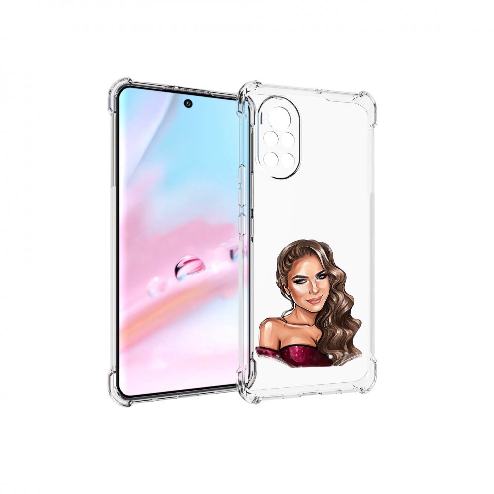 

Чехол MyPads девушка-с-улыбкой женский для Huawei Nova 8 (ANG-LX1), Прозрачный, Tocco