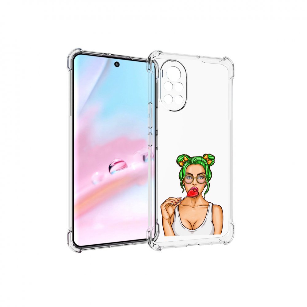 

Чехол MyPads девушка-с-чупачупсом-в-виде-сердца женский для Huawei Nova 8 (ANG-LX1), Прозрачный, Tocco