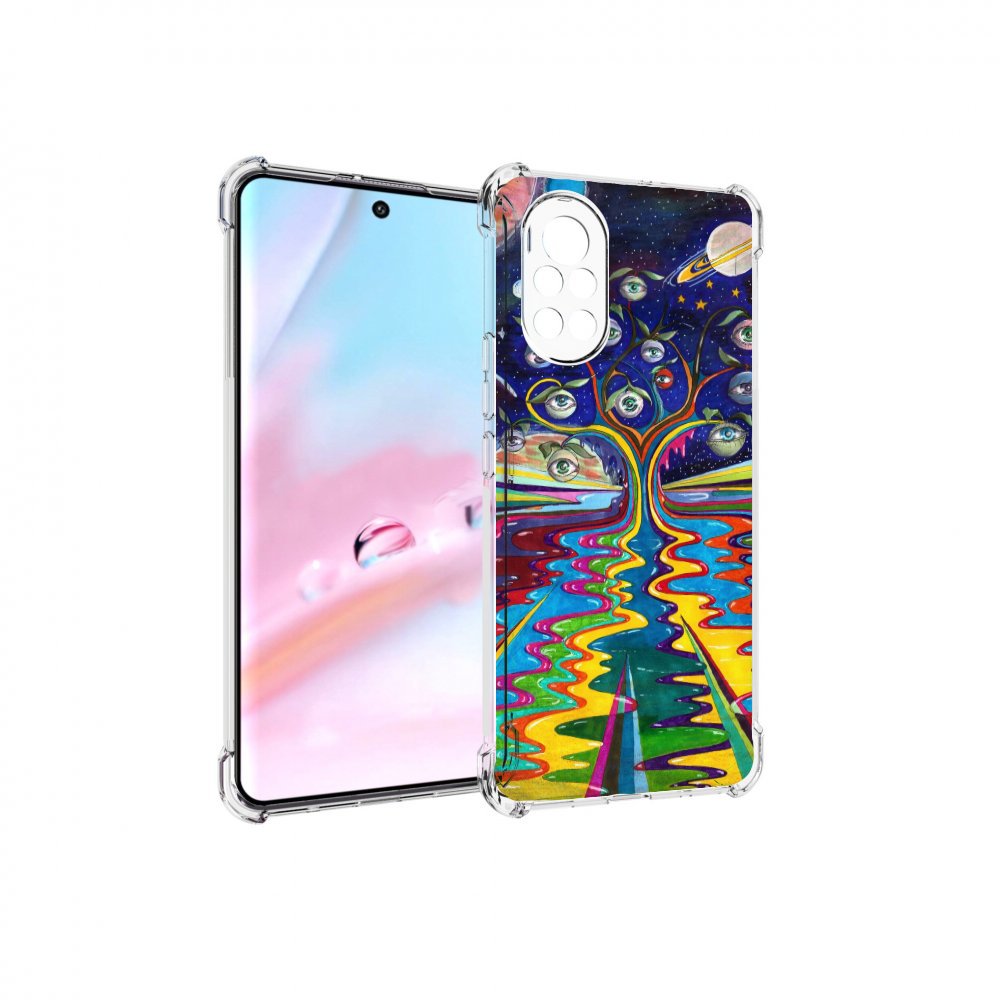

Чехол MyPads дерево с глазами акварель для Huawei Nova 8 (ANG-LX1), Прозрачный, Tocco