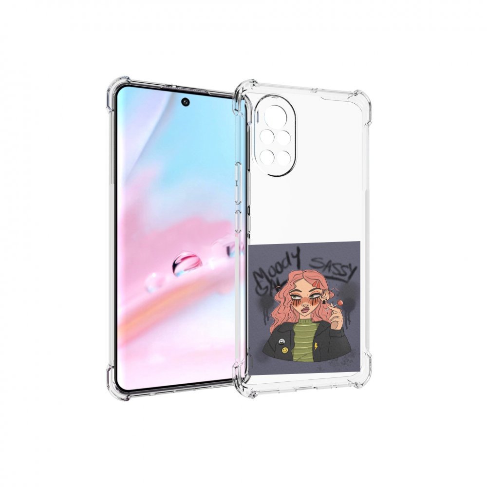 

Чехол MyPads дерзкое-настроение женский для Huawei Nova 8 (ANG-LX1), Прозрачный, Tocco
