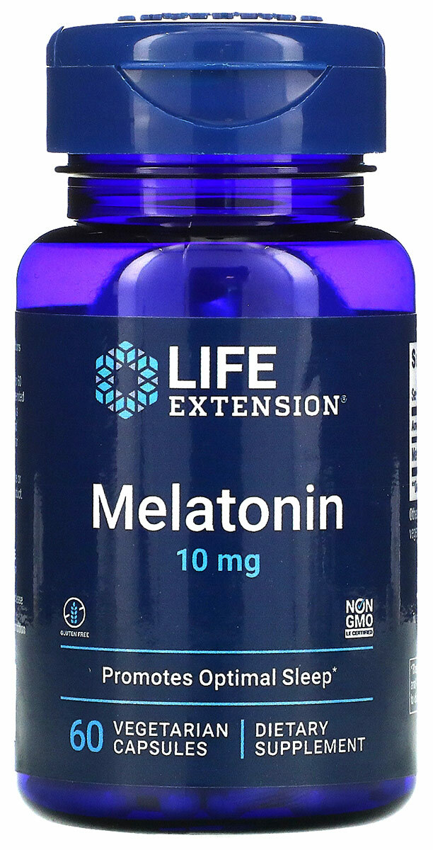 

LifeExtension Melatonin, 10 мг, 60 вег. капсул