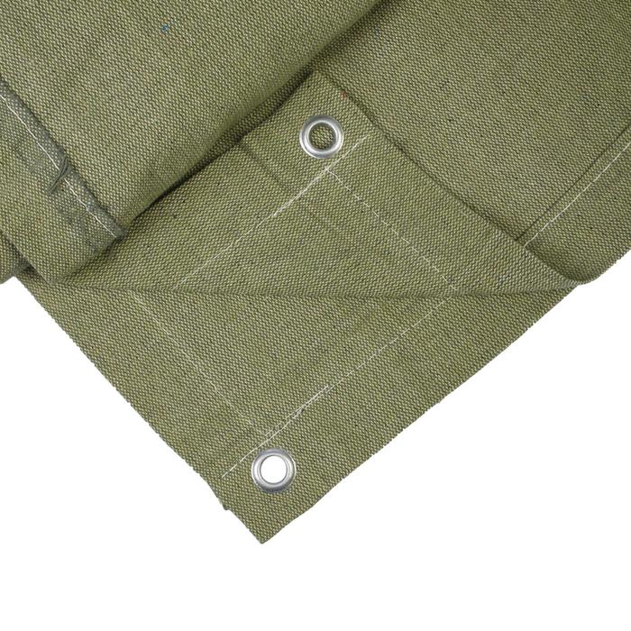 

Полог брезентовый, 3x3 м, плотность 400 г/м, люверсы шаг 1 м, огнеупорный, Зеленый