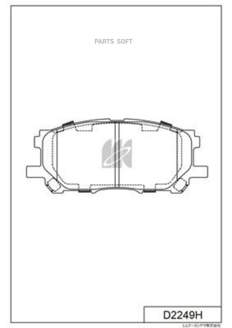 

Колодки Тормозные Дисковые Пер. Lexus Rx300 All 03- D2249h Kashiyama D2249H