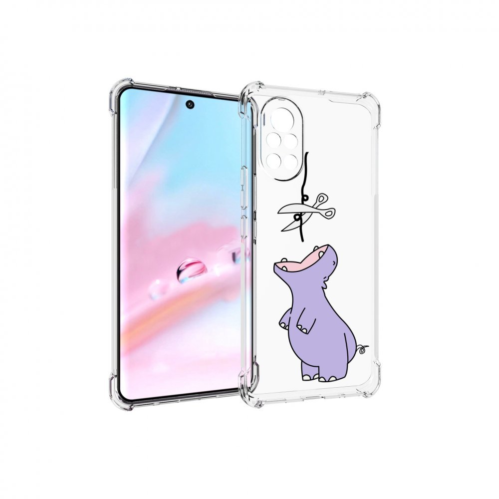 

Чехол MyPads динозаврик-фиолетовый для Huawei Nova 8 (ANG-LX1), Прозрачный, Tocco