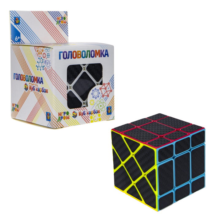 

Головоломка 1Toy Куб карбон, прямоугольники, 5,5*5,5 см