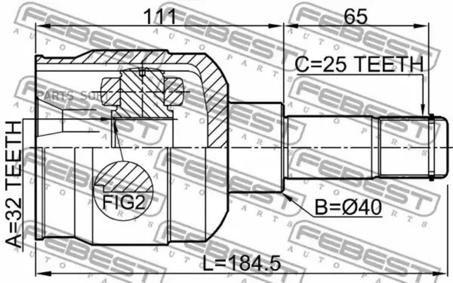 

FEBEST ШРУС ВНУТРЕННИЙ 32X40X25