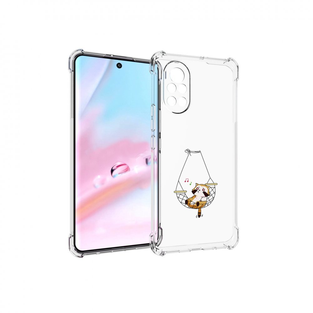 

Чехол MyPads енот-на-гамаке для Huawei Nova 8 (ANG-LX1), Прозрачный, Tocco