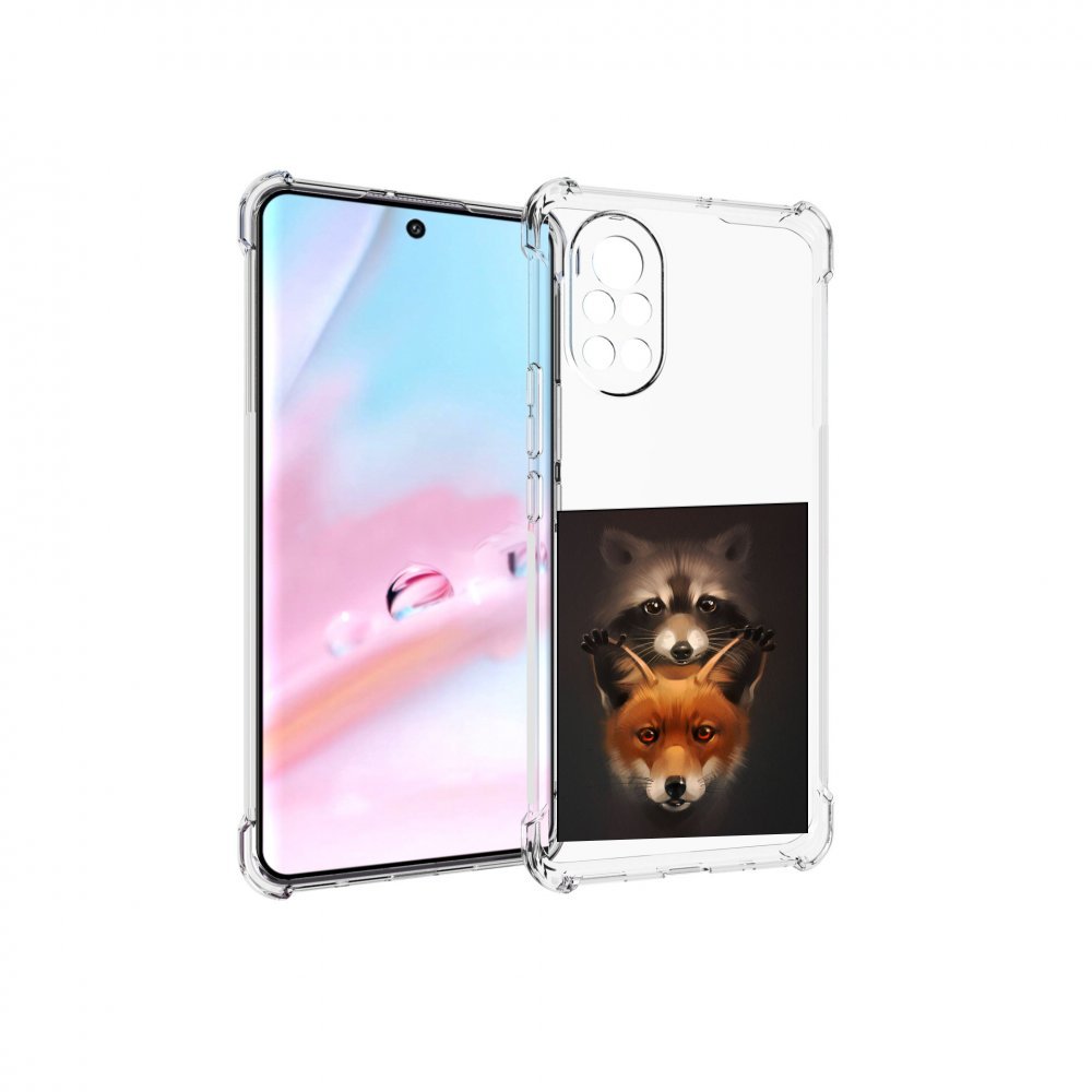 

Чехол MyPads енотик-лисенок для Huawei Nova 8 (ANG-LX1), Прозрачный, Tocco