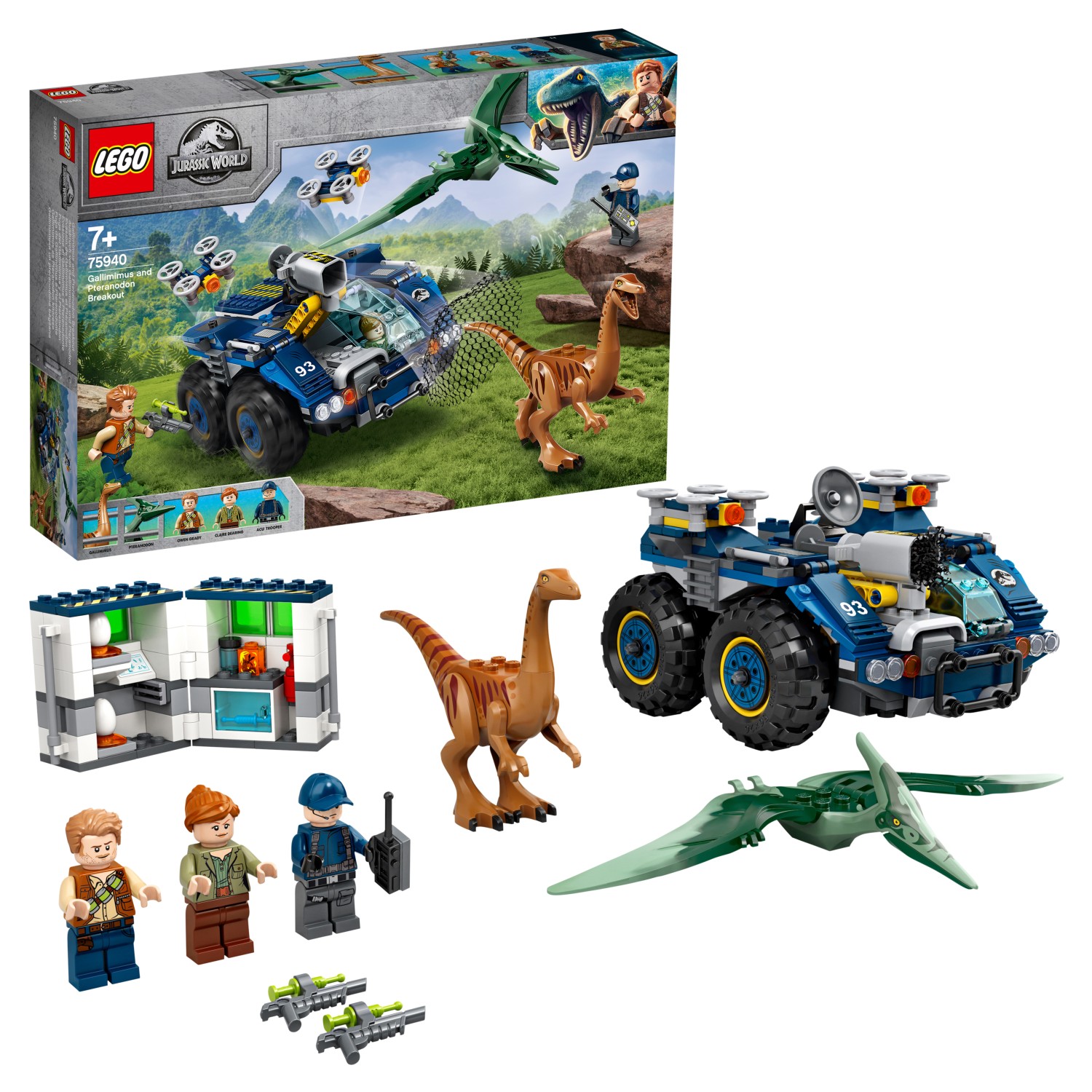 Купить Конструктор LEGO LEGO® Jurassic World™ 75940 Побег галлимима и птеранодона,
