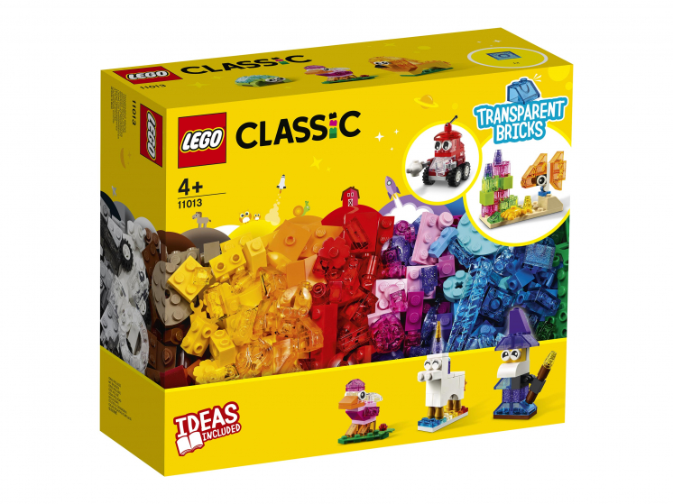 Конструктор LEGO Classic 11013 Прозрачные кубики про грибы черепаху матамату и рыбу кефаль