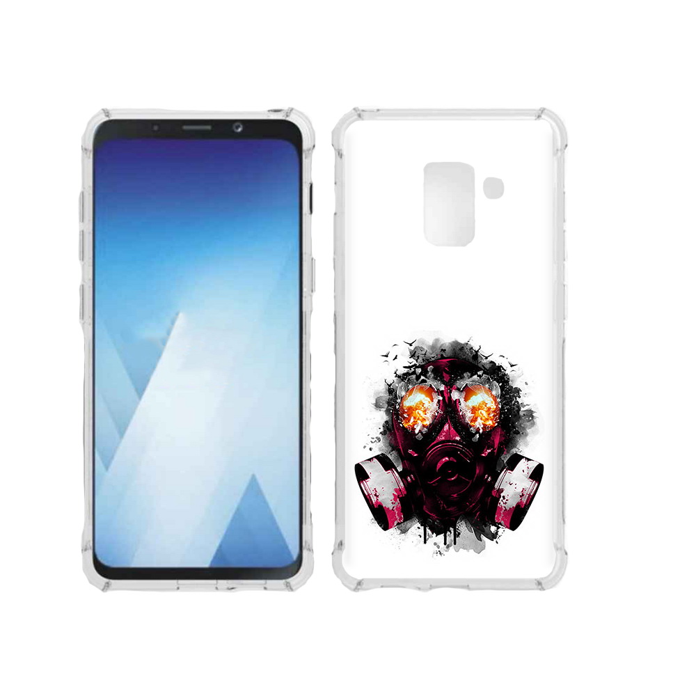 

Чехол MyPads Tocco для Samsung Galaxy A5 (2018) красный противогаз (PT95317.573.412), Прозрачный, Tocco