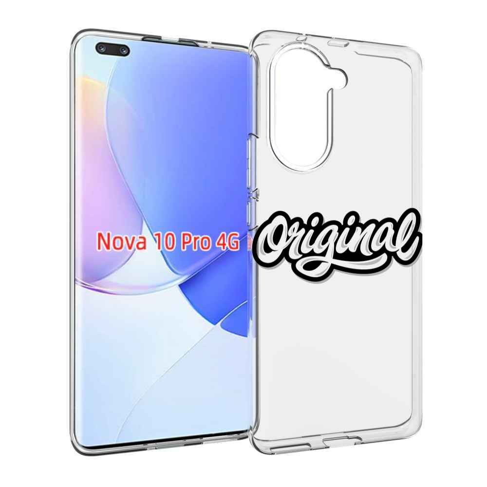 Чехол MyPads оригинал-надпись для Huawei Nova 10 Pro противоударный
