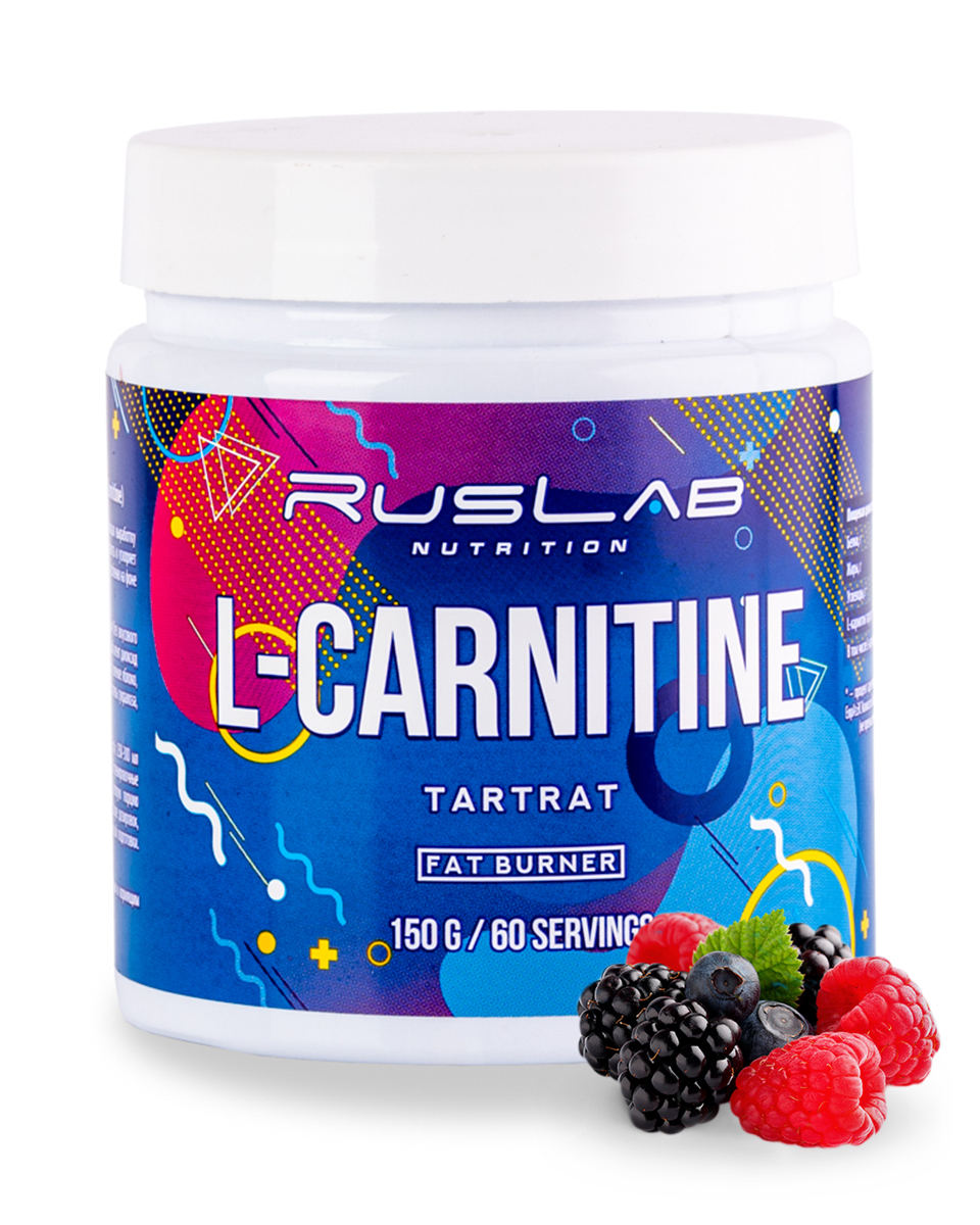 Аминокислота RusLabNutrition L-Carnitine Tartrat 150гр вкус лесные ягоды
