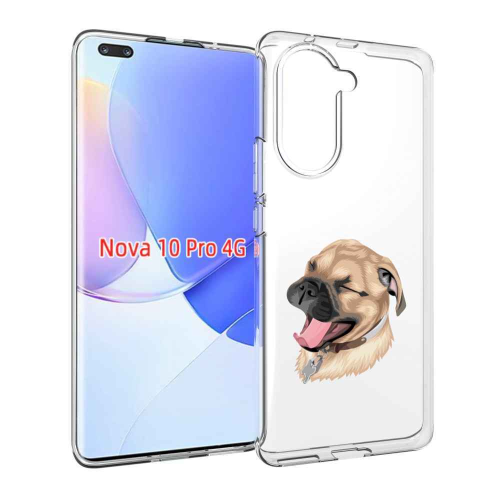 Чехол MyPads очень-довольная-собака для Huawei Nova 10 Pro противоударный