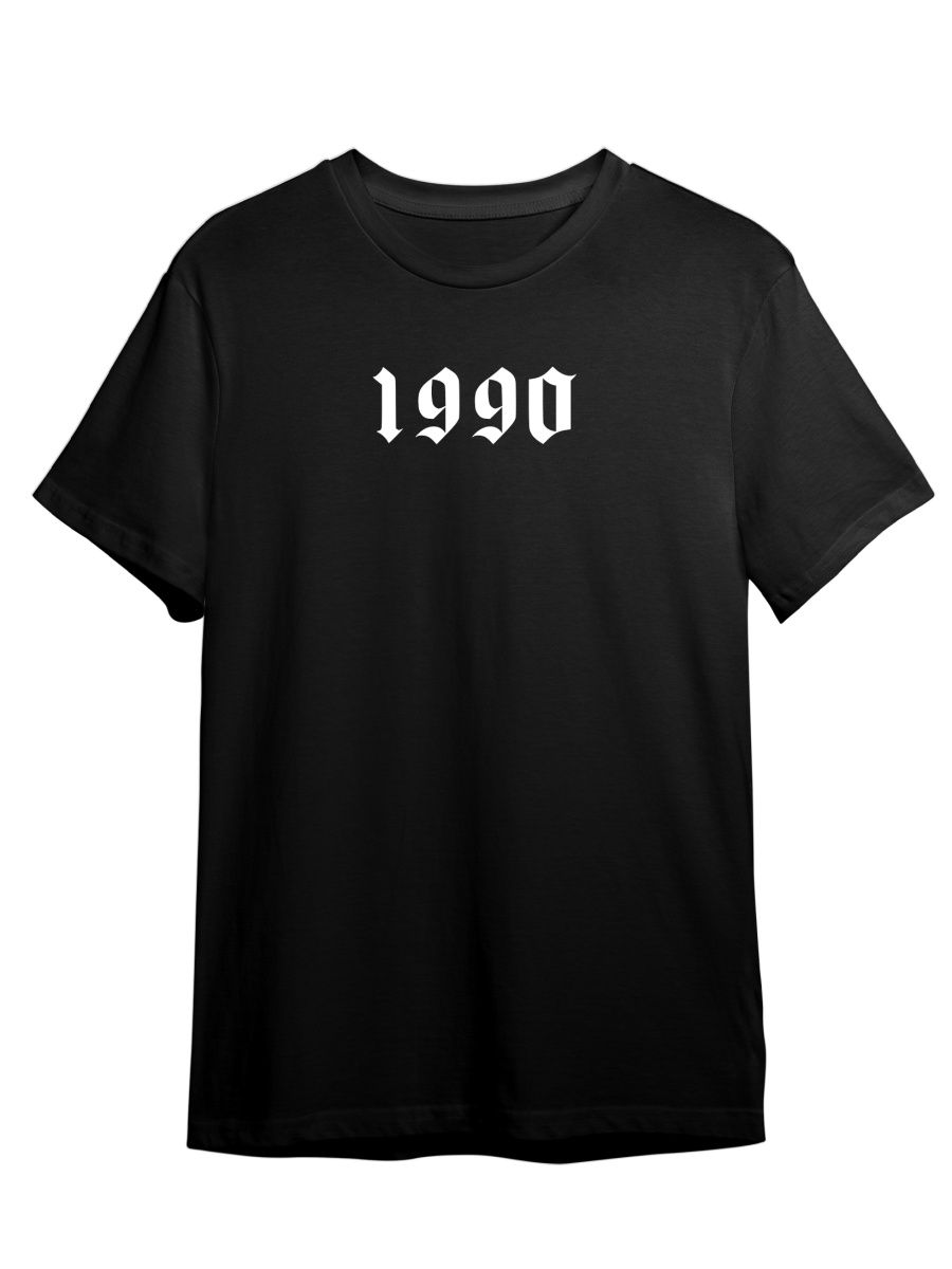 

Футболка унисекс Каждому Своё 1990/Год рождения/С др RAYR6N черная S, Черный, "1990/Год рождения/С др" RAYR6N