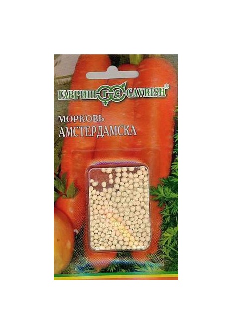 

Семена. Морковь гранулированная "Амстердамска" (10 пакетов по 300 штук)