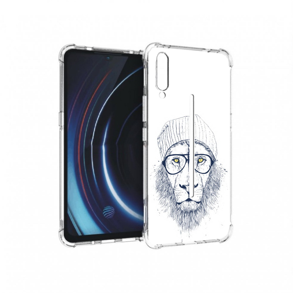 

Чехол MyPads Tocco для Vivo iQOO хиппи лев (PT226955.389.663), Прозрачный, Tocco