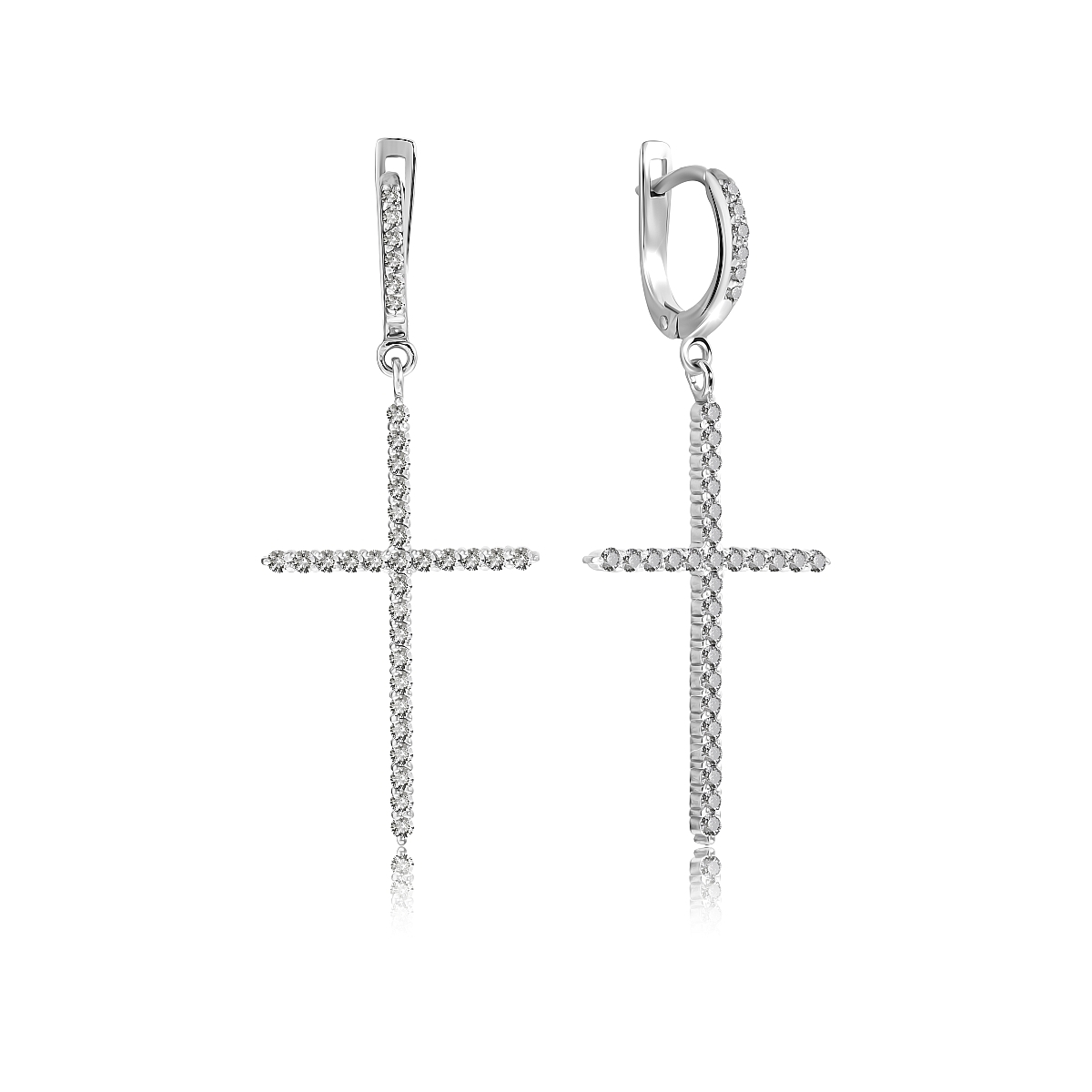 

Серьги подвески из серебра VALTERA 118840, фианит, 118840