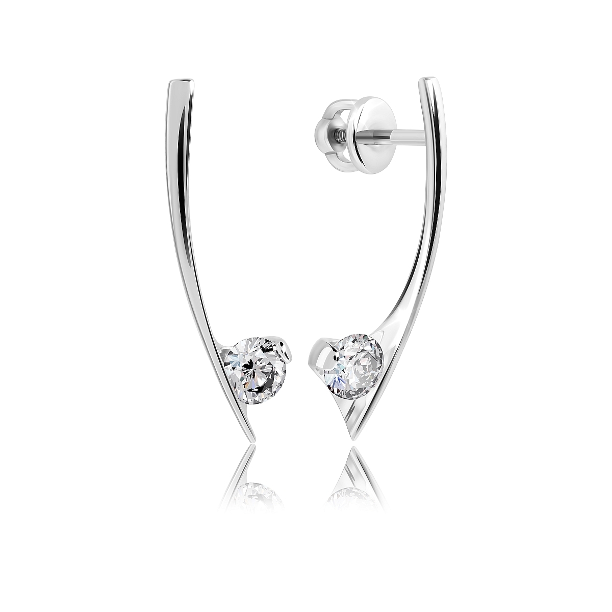 

Серьги из серебра VALTERA 118843, фианит, 118843