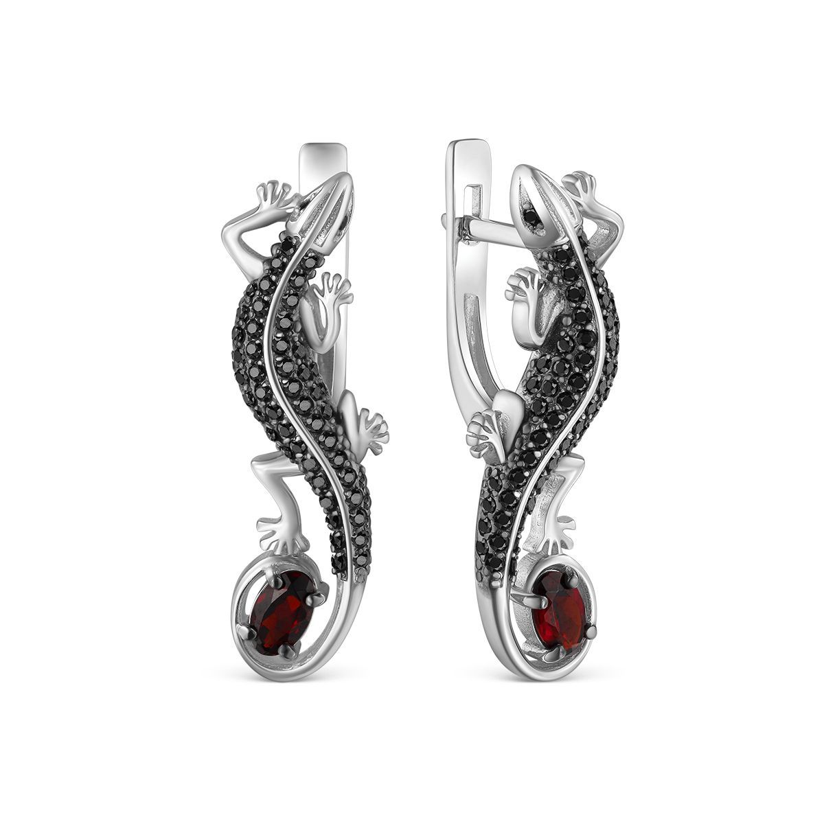 

Серьги из серебра VALTERA 119160, гранат/шпинель, 119160