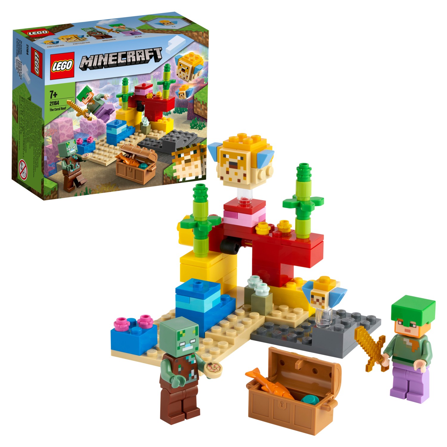 Конструктор LEGO Minecraft 21164 Коралловый риф minecraft охота за сокровищами