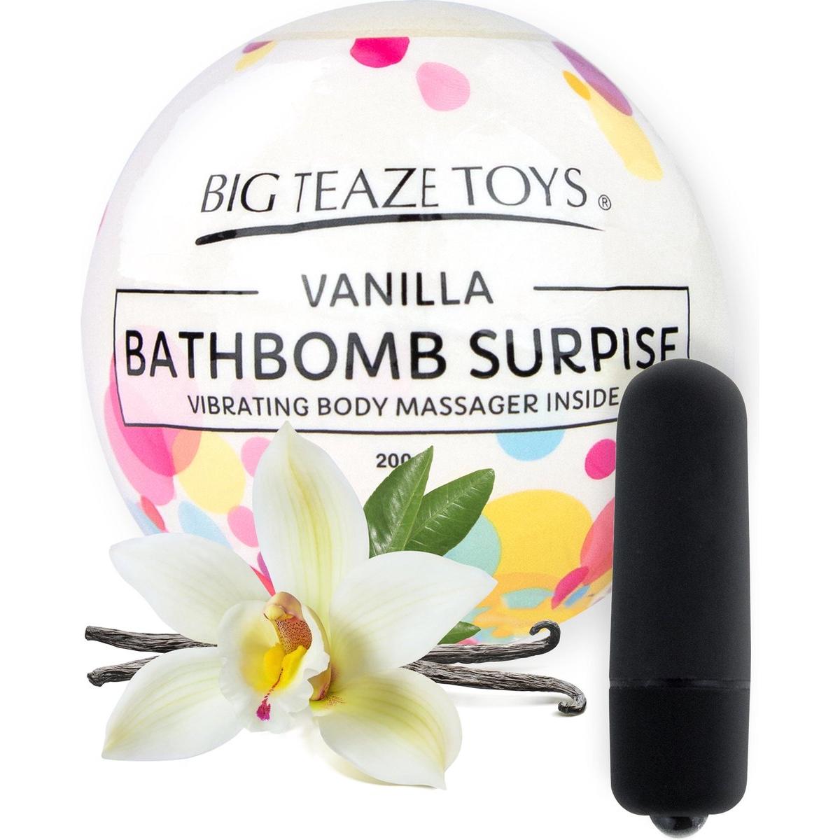 фото Бомба для ванны и вибропуля big teaze toys - bath bomb surprise, ваниль