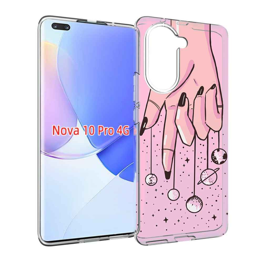 Чехол MyPads планеты-на-пальцах для Huawei Nova 10 Pro противоударный
