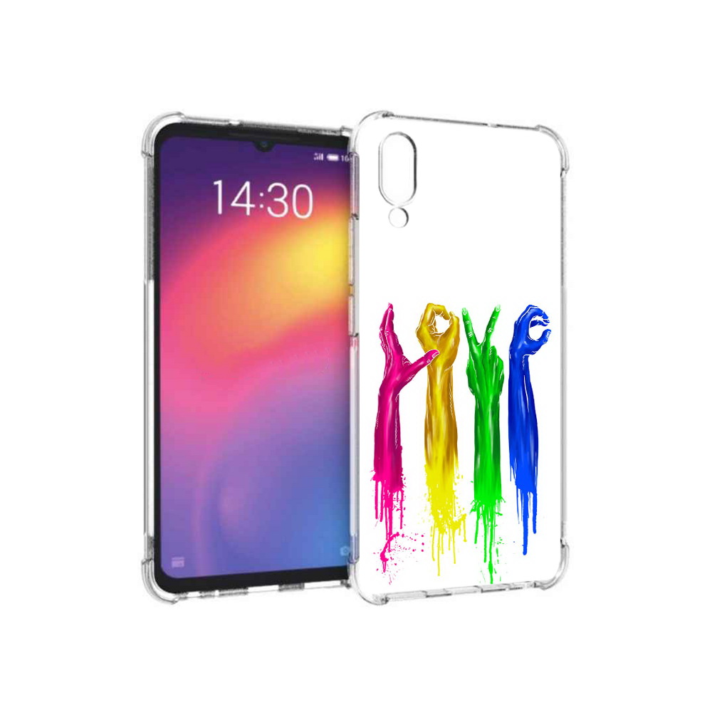 

Чехол MyPads Tocco для Meizu Note 9 яркие руки love (PT134513.88.707), Прозрачный, Tocco