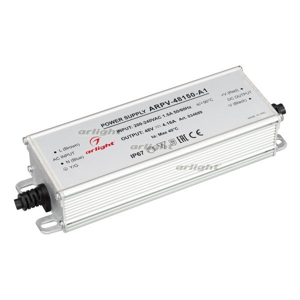 

Arlight Блок питания ARPV-48150-A1 (48V, 4.16A, 150W) (Arlight, IP67 Металл, 3 года), Серый, Блок питания ARPV-48150-A1 (48V, 4.16A, 150W) (Arlight, IP67 Металл, 3 года)