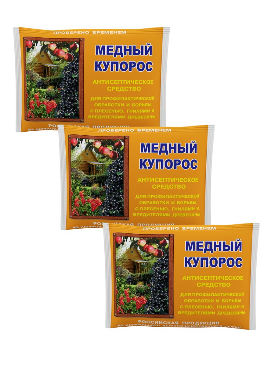 

Средство для защиты от плесени Агровит Купорос медный 91008 3х100 г, Купорос медный