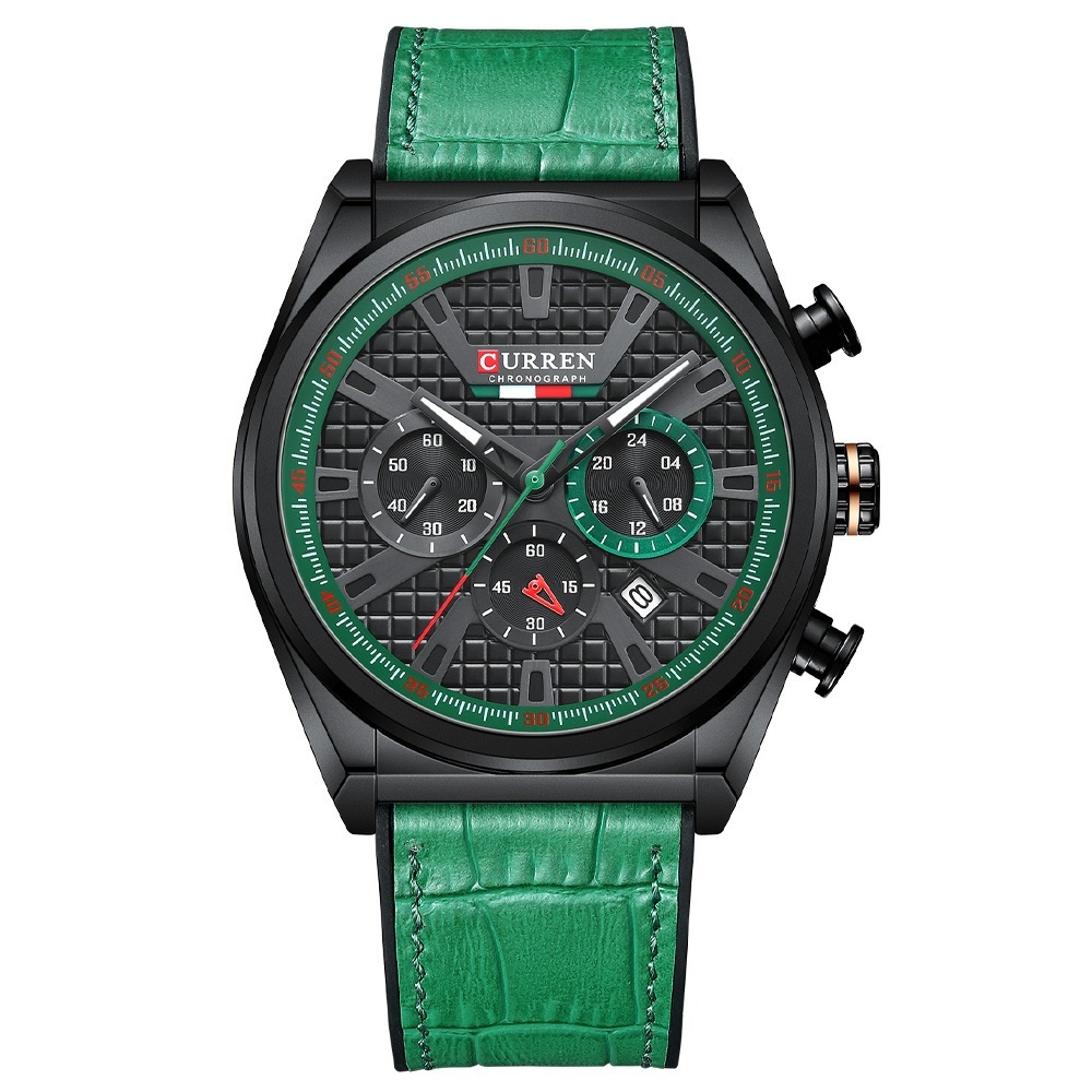 Наручные часы унисекс CURREN 8392 черные/зеленые