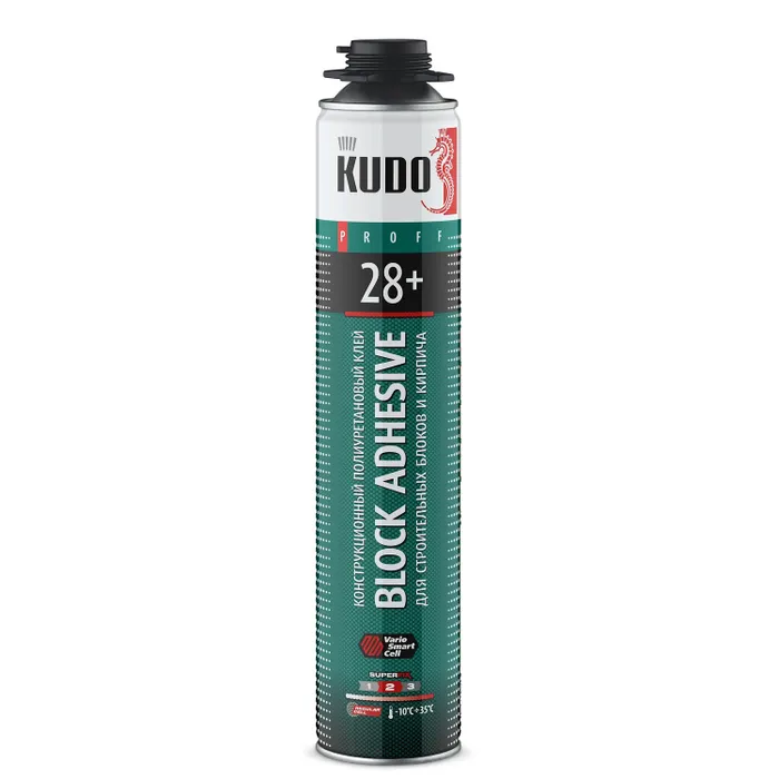 Клей-пена Kudo Kudo Block Adhesive 28+ профессиональная, внесезонная, 1 л