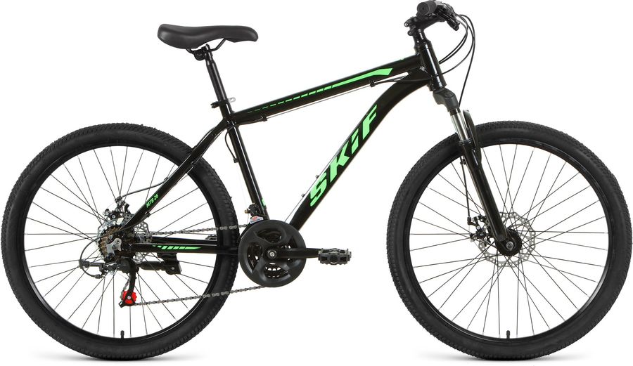 фото Велосипед skif 26 disc 2021 17" black/neon green