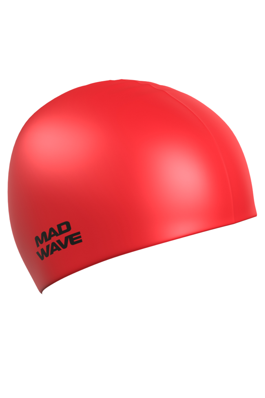 фото Шапочка для плавания madwave metal silicone solid red