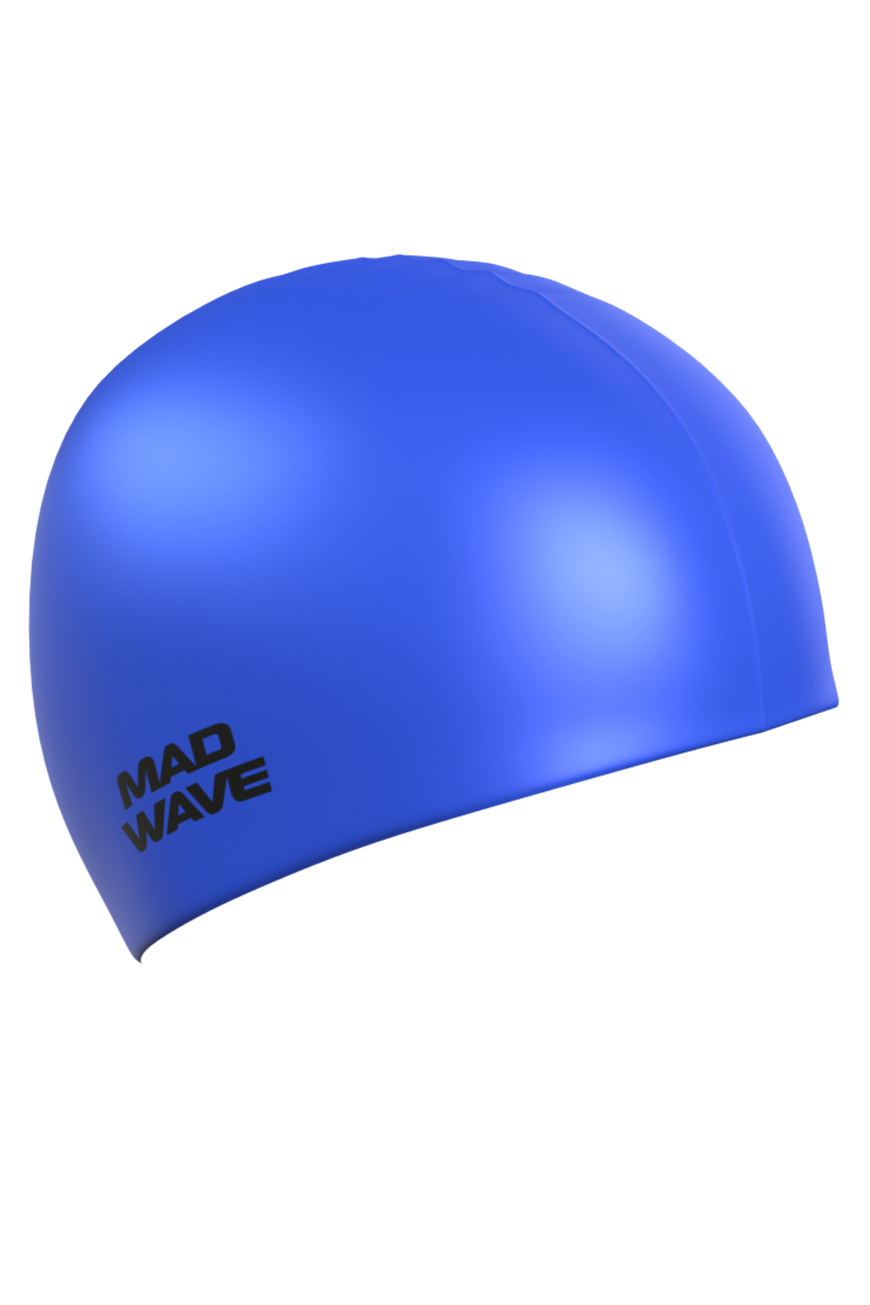 Шапочка для плавания Mad Wave Metal Silicone Solid blue