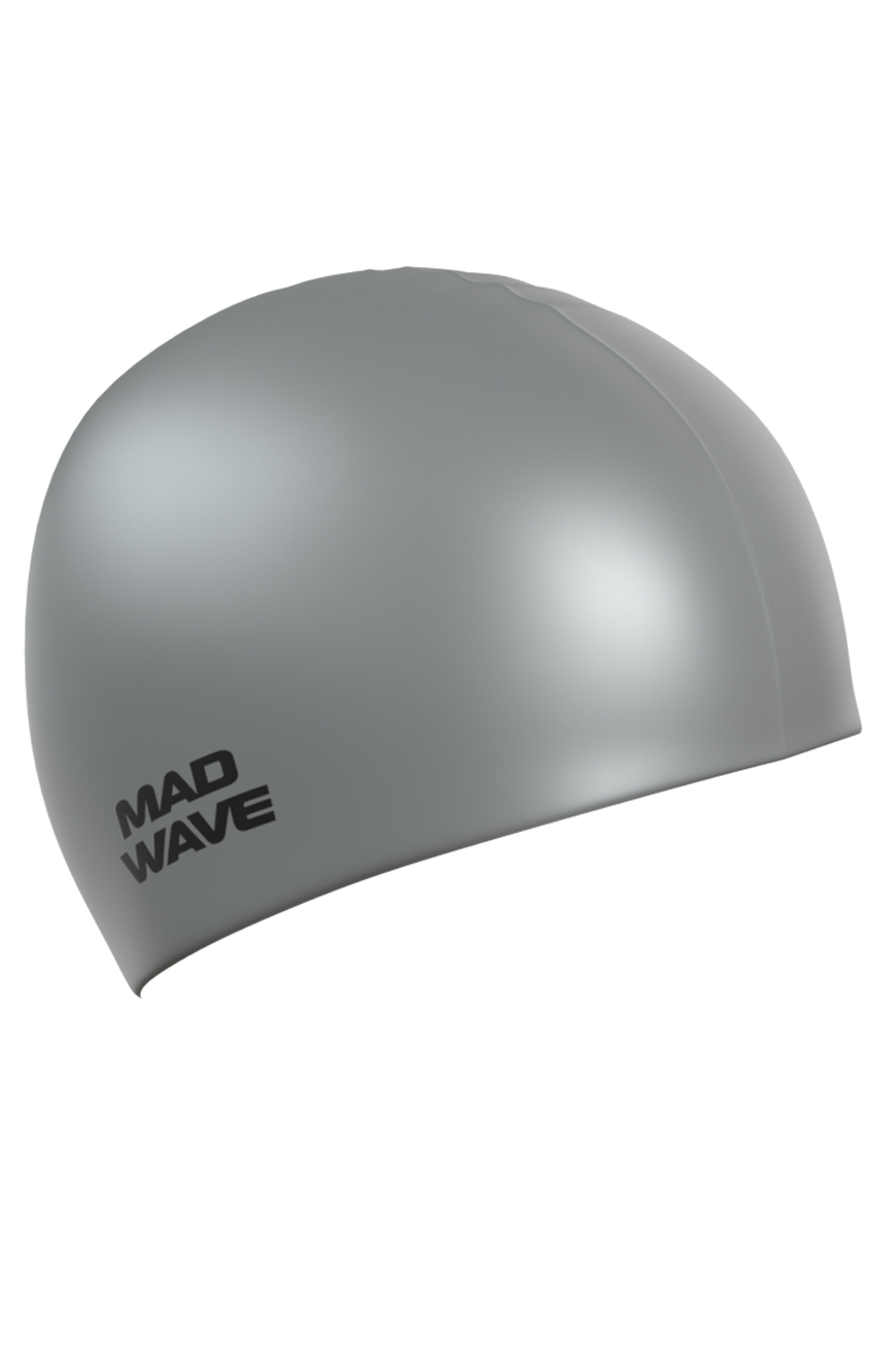 фото Шапочка для плавания madwave metal silicone solid silver