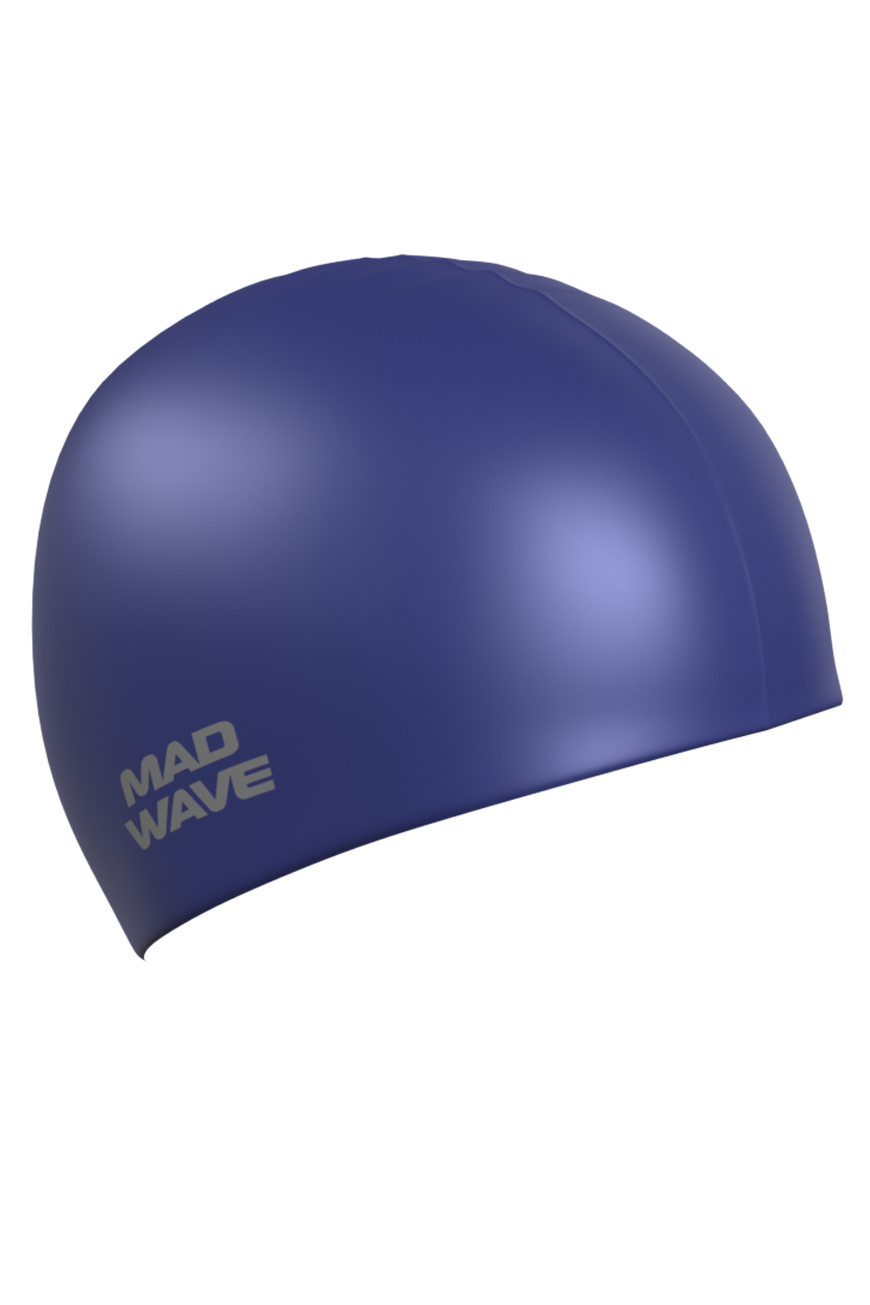 Шапочка для плавания Mad Wave Metal Silicone Solid navy