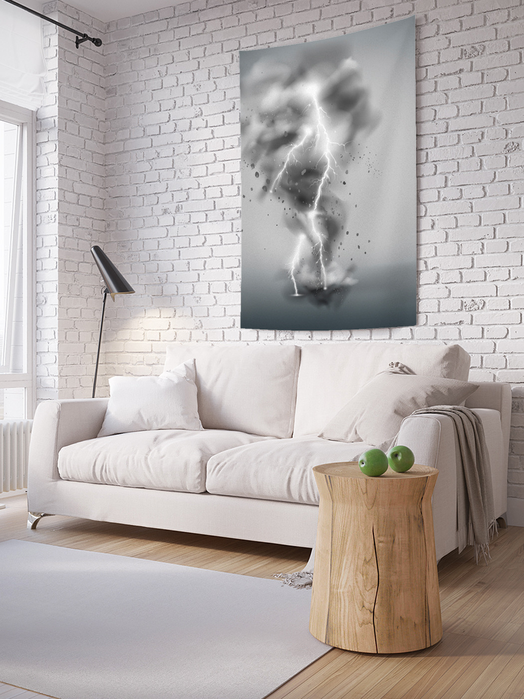 

Вертикальное фотопанно на стену JoyArty Смерч и молния 150x200 см, Смерч и молния