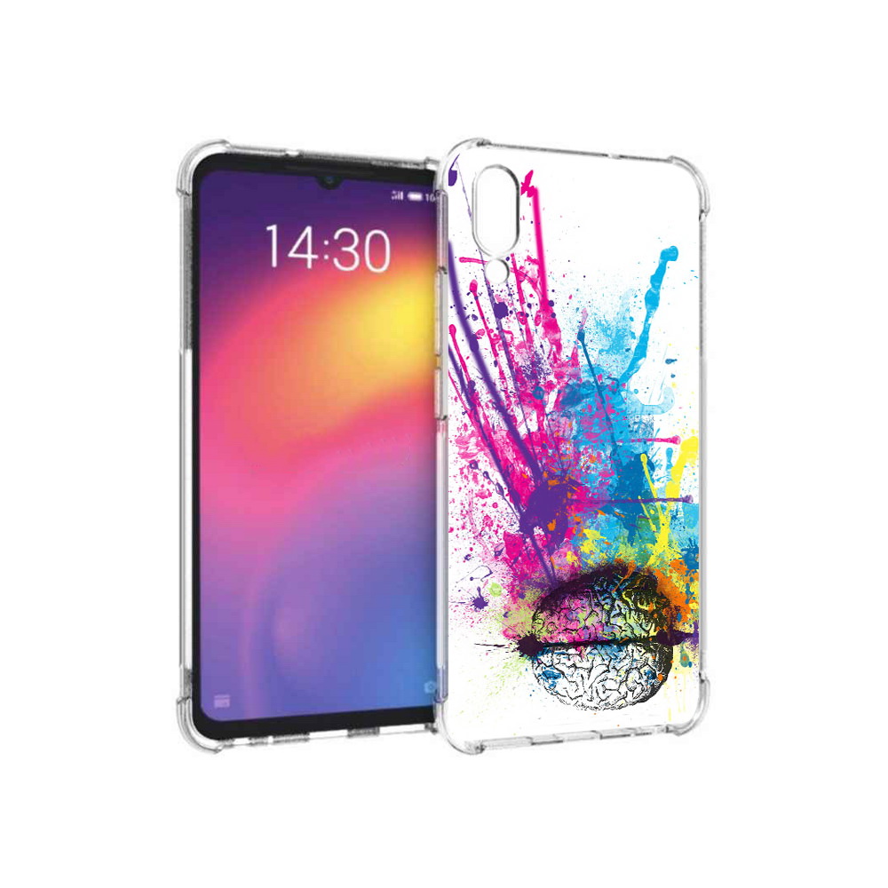 

Чехол MyPads Tocco для Meizu Note 9 яркий красочный мозг (PT134513.88.710), Прозрачный, Tocco