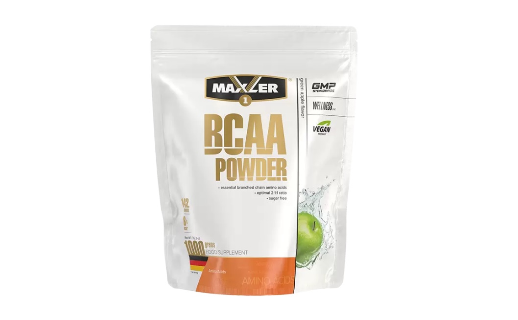 фото Bcaa powder 2:1:1, 1000 g (яблоко зеленое) maxler