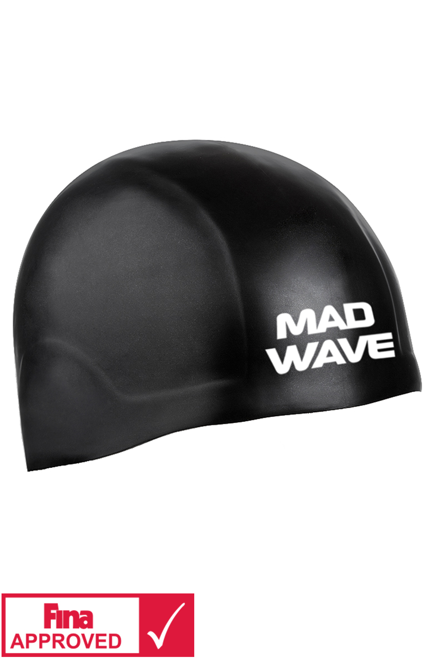 фото Шапочка для плавания madwave r-cap fina approved black