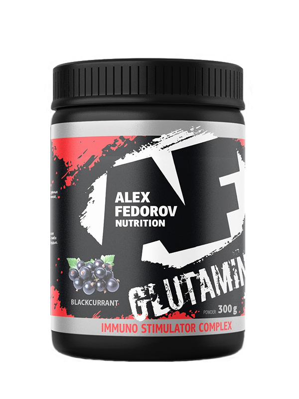 фото Af glutamine isc, 300 g (чёрная смородина) alex fedorov nutrition