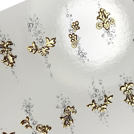 

Набор, Anna Tkacheva, 3D-слайдер Gold Crystal №133 «Пузырьки. Узоры», 2 шт., Золотистый