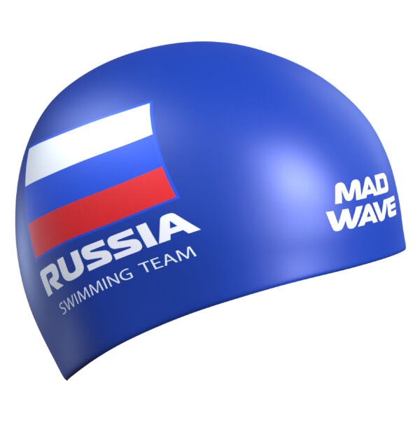 фото Шапочка для плавания madwave swimming team синий