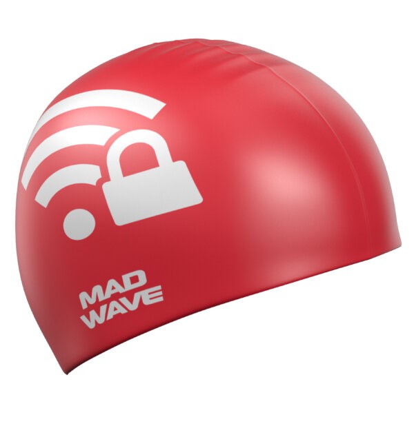 фото Шапочка для плавания madwave wi-fi красный